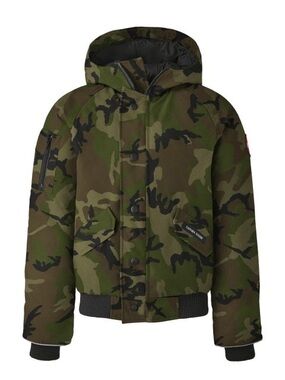 Canada Goose Kids Camouflage Hooded Puffer Jacket in Green and Brown